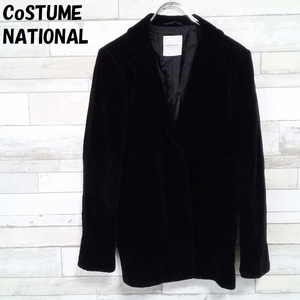 【人気】CoSTUME NATIONAL/コスチューム ナショナル イタリア製 ベロアジャケット ブラック サイズ40 レディース/3975