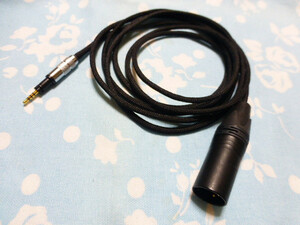 SENNHEISER Momentum 用ケーブル ロック機構付 MOGAMI 2944 XLR コネクタ 4ピン 200cm 長め (4.4mm 6.3mm 延長 カスタム可能)