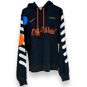 NIKE × OFF-WHITE 18SS Football Collection Pullover Hoodie プルオーバーパーカー S ブラック AA3257-010 ナイキ オフホワイト