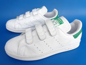 14218■美品 16年製 adidas stansmith CF アディダス スタンスミス ベルクロ コンフォート 顔つき 白 緑 26.5 S75187