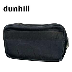 即日発送 dunhill ポーチ 黒 キャンバス