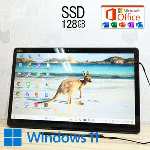 ★超美品 高性能7世代i3！新品SSD128GB★Q738/SE Core i3-7130U Webカメラ Win11 MS Office 中古品 ノートPC★P77152