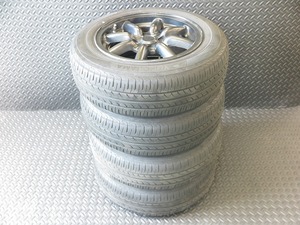 ブルーアース165/70R14+BRブラックレーシング8スポーク　タイヤホイールセット　14×6J　4H100　+40　ホイール中古