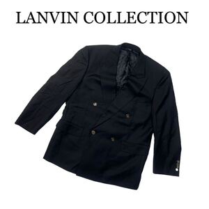 LANVIN COLLECTION ランバンコレクション テーラードジャケット 黒 背抜き サイドベンツ サイズT4654