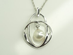 N142 MIKIMOTO　ミキモト　極上良質天然アコヤ本真珠ネックレス　シルバー　SILVER パール　7.0mm珠