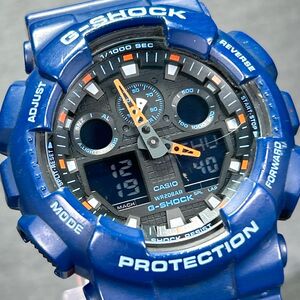 CASIO カシオ G-SHOCK ジーショック GA-100L-2A 腕時計 アナデジ クオーツ 多機能 カレンダー ラバーバンド ブルー 新品電池交換済み