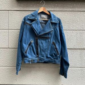 70s 80s USA古着 デニムジャケット ライダースジャケット ダブルライダースジャケット アメリカ古着 vintage ヴィンテージ 