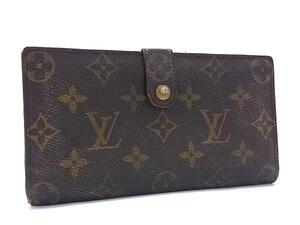 1円 LOUIS VUITTON ルイヴィトン T61217 モノグラム コンチネンタルクラッチ USA アメリカ製 二つ折り 財布 ウォレット ブラウン系 FL2529