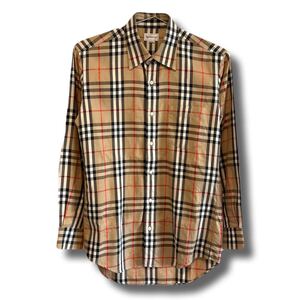 Burberry バーバリーズ　シャツ　ノバチェック　シャドーホース　キャメル