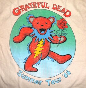 ★グレイトフル デッド Tシャツ Grateful Dead ROSE BEAR 88 - L 正規品 ベアー 熊 60s 薔薇