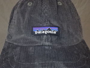 激レア USA購入 人気アウトドア系ブランド パタゴニア【Patagonia】製 【netplus】 ロゴマーク付 コーデュロイ キャップ 灰 中古良品