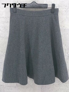 ◇ Demi-Luxe BEAMS デミルクス ビームス バックジップ 膝丈 フレア スカート 36 グレー * 1002799162470