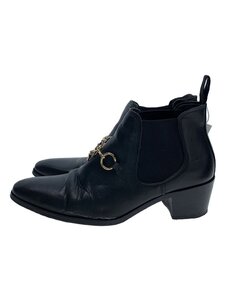 Needles◆サイドゴアブーツ/39/BLK/レザー/heeled chelsea bit boot//