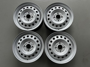 スバル 純正 鉄ホイール R1/R2/RN系ステラ 等 14×4.5J +45 100 4H HUB59 4本 ホワイト再塗装 送料無料（離島・沖縄島別）