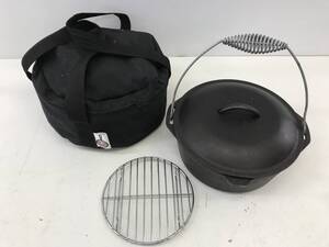 ☆★【USED】 LODGE ロッジ ダッチオーブン 10 1/4インチ キャンプ アウトドア BBQ アウトドアクッキング 調理器具 100サイズ