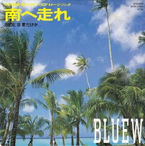 Bluew - 南へ走れ / 君だけが ●ブルー 片山圭司 増崎孝司 デビュー盤 中外製薬新グロモント CMソング