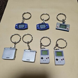 任天堂　ゲームウォッチ　キーホルダー　 ゲームボーイアドバンスSP　ミニチュアまとめて