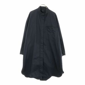 ユニクロ プラスジェイコラボ 長袖 シャツワンピース L ネイビー UNIQLO +J #NAME? レディース