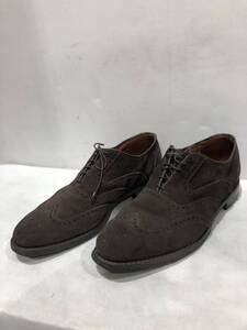 [Allen Edmonds] ドレスシューズ us10 BRW スウェード ソール剥がれアリ quinton ウィングチップ ts202410