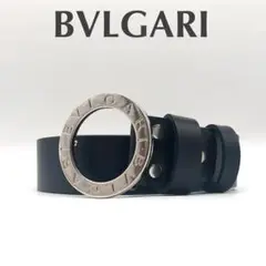 【美品】BVLGARI ブルガリ サークル ベルト シルバー ブラック