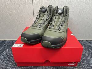 【新品未使用品】PUMA プーマ 安全靴 RIDER 2.0 OLIVE DISC MID 63.362.0 26.5cm 4332