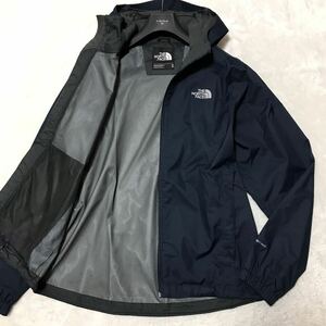 THE NORTH FACE ザノースフェイス フーディ ナイロンジャケット マウンテンジャケット ネイビー メンズ XL相当 アウター