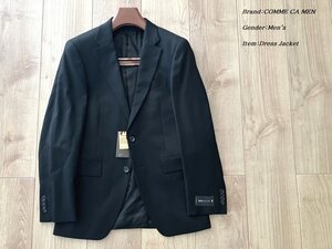 新品 COMME CA MEN コムサメン 秋冬春【REDA ACTIVE】ウールギャバジン ソリッドジャケット 05ブラック Sサイズ 01GE01 定価69,300円