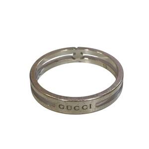 【中古品】GUCCI グッチ インフィニティリング Ag750 内側イニシャル刻印あり 18号 メンズアクセサリー 箱無し L75743RD