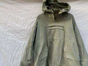 50s60s 戦後 フーデッド スモック パーカー アノラック JAPAN VINTAGE FOODED SMOCK PARKA ダブルポケット プラスチック釦 リングスライド