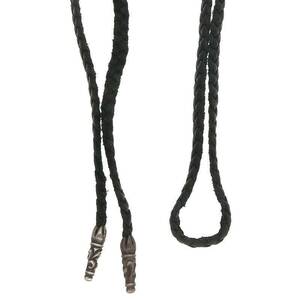 クロムハーツ Chrome Hearts LEATHER BRAID/スクロールレザーブレード シルバーネックレス 中古 NO05