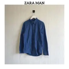 ZARA MAN ザラマン　刺繍　ペイズリー柄　長袖　開襟　ボタン　シャツ