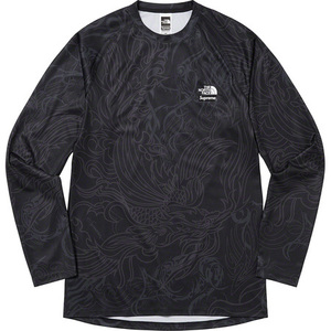 新品 Sサイズ Supreme The North Face Base Layer Top Black Dragon シュプリーム ノースフェイス ベース レイヤー ロンT ブラック　N1