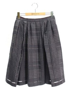 FOXEY フォクシーブティック スカート 38 グレー Skirt 36317 タック