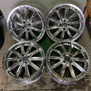 FLEDERMAUSホイール 18インチ 18×7J OFF;+48 +38 PCD;100-4H ハブ径;約72mm 傷あり、ガリ傷あり、サビあり 4本 