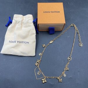 T119　LOUIS VUITTON ルイヴィトン M64855　ネックレス・ブルーミング　最大：約44cm　メタル×ゴールドカラー　GP