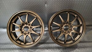 RAYS　ボルクレーシング VR CE28N アルミホイール2本　16X7J+42　5穴　PCD114.3　ブロンズ