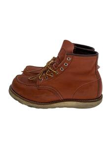 RED WING◆レースアップブーツ・6インチクラシックモックトゥ/US8/RED/レザー/CLASSIC WORK 6 inch