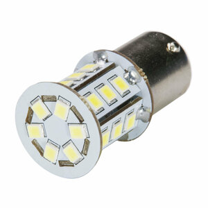 24V 24連SMD S25シングル/G18 (BA15s) LED ホワイト 白 大型車用 バック ナンバー タイヤ灯 路肩灯