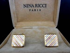 ◎№4603◎■良品■ニナリッチ【NINA RICCI】【シルバー・ゴールド】■カフス♪