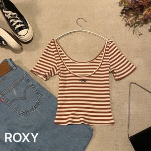 ROXY Tシャツ　ボーダー　半袖　カットソー　ヘイリービーバー　シスターコレクション　ケリアモニーツ　限定　レディースSサイズ　美品