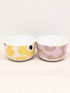 ☆人気のウニッコ柄 marimekko マリメッコ UNIKKO ウニッコ ボウル 250ml 食器 北欧 イエロー×ホワイト ピンク×ベージュ 【B16933AK】