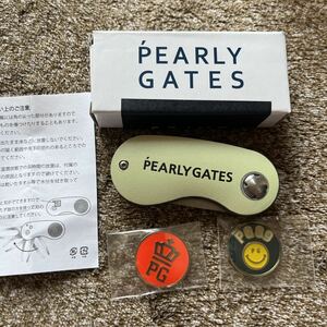 送料込 即決 新品 店舗限定品 PERLYGATES パーリーゲイツ グリーンフォーク マーカー2個セット アイボリー　ベージュ ゴルフマーカー