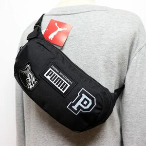 ★プーマ PUMA 新品 カジュアル パッチ ボディバッグ ウエストポーチ デイパック 鞄 BAG かばん バッグ 黒 [078562011N] 六★QWER★