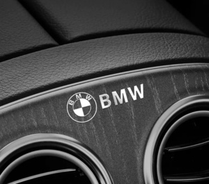 ★★送料無料／サイドミラー用／BMW／シルバーメッキアルミ／エンブレムシール★★