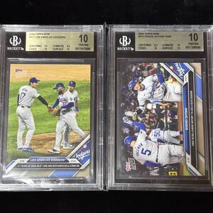 BGS 10 2024 Topps Now 616 大谷 翔平 Shohei Ohtani 317 Los Angeles Dodgers ドジャース ゴールドラベル 2枚セット