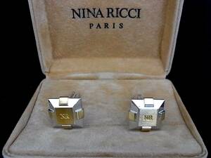 ◎№4598◎■美品■ニナリッチ【NINA RICCI】【シルバー・ゴールド】■カフス♪