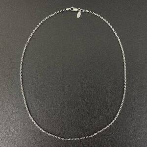 TRAVIS WALKER トラヴィスワーカー LINK CHAIN NECKLACE シルバー ロゴ チャーム ペンダントトップ リンク 細角 チェーン ネックレス 45cm