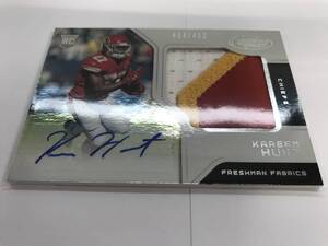 NFL KAREEM HUNT AUTO 2017 PANINI CERTIFIED PATCH AUTOGRAPH No.223 カリーム・ハント 直筆 サイン オート マルチカラー３色パッチ 復帰