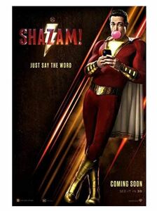 SHAZAM シャザム 映画ポスター 101cm x 68cm 海外告知用 US版 DCコミック