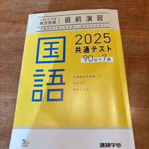 ベネッセ 直前演習 共通テスト対策実力完成直前演習 進研学参　国語 学校専売